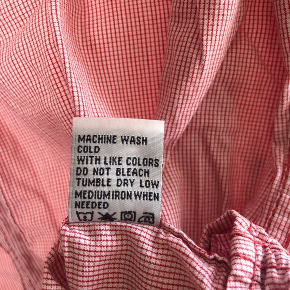 Paper Denim & Cloth Button Down Shirt sz M Womens Red/White - Picture 5 of 5